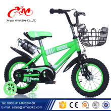 Alibaba heißer verkauf bmx kinder fahrrad 3 jahre alter / 12 zoll jungen fahrrad mit korb / schöne Grüne baby bicicle fahrrad 4 rad
